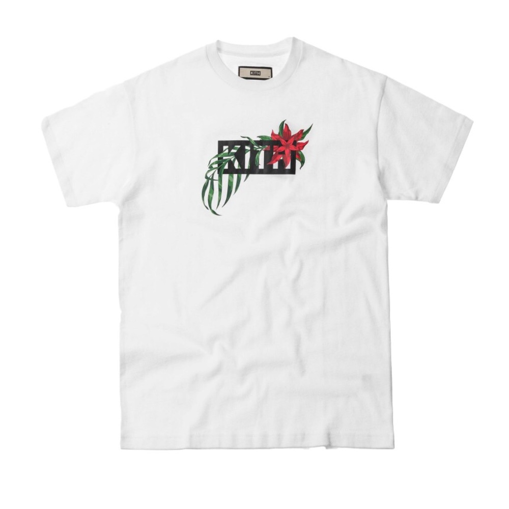 USED KITH IN BLOOM CLASSIC LOGO TEE WHITE MEDIUM